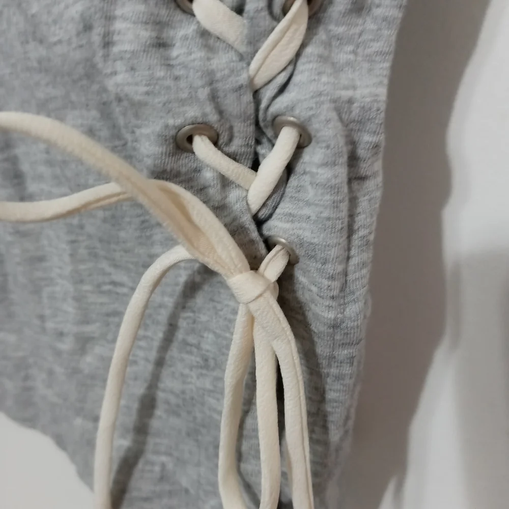 J. Crew short sleeve T Shirt Lace Up Sides Ties at Bottom Sides Small